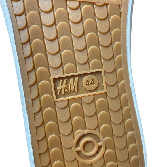 H&M Keith Haring Shoes Size 44 US 10.5 Navy Canvas High Top Sneakers - Picture 12 of 12